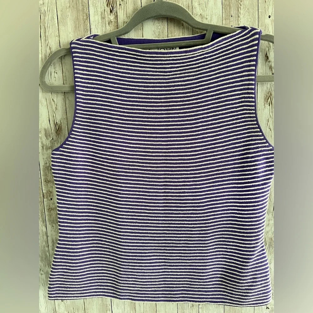 St. John Vintage Knit Cropped Sweater Tank Small